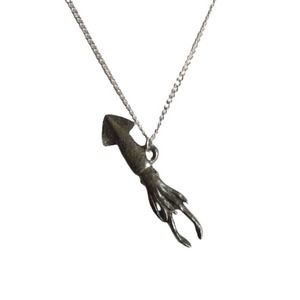 Squid Necklace A Fine Pewter Pendant 2039